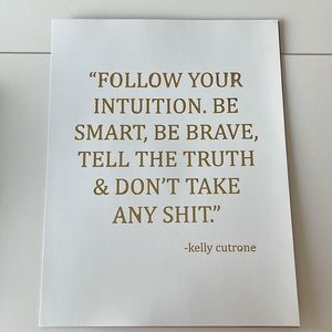 White & Gold Foil Quote Print - 8.5 x 11